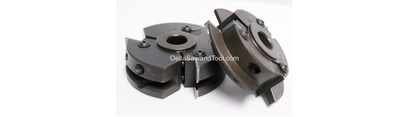 Byrd Shaker Stile and Rail  Shaper Cutter Package loaded with 7LRE and 7LHSE Inserts CCW - MFD 3/4 Bore